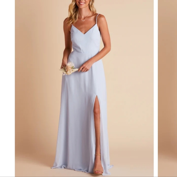 Birdy Grey Dresses & Skirts - Birdy Grey Devin Chiffon Ice Blue Bridesmaid Dress